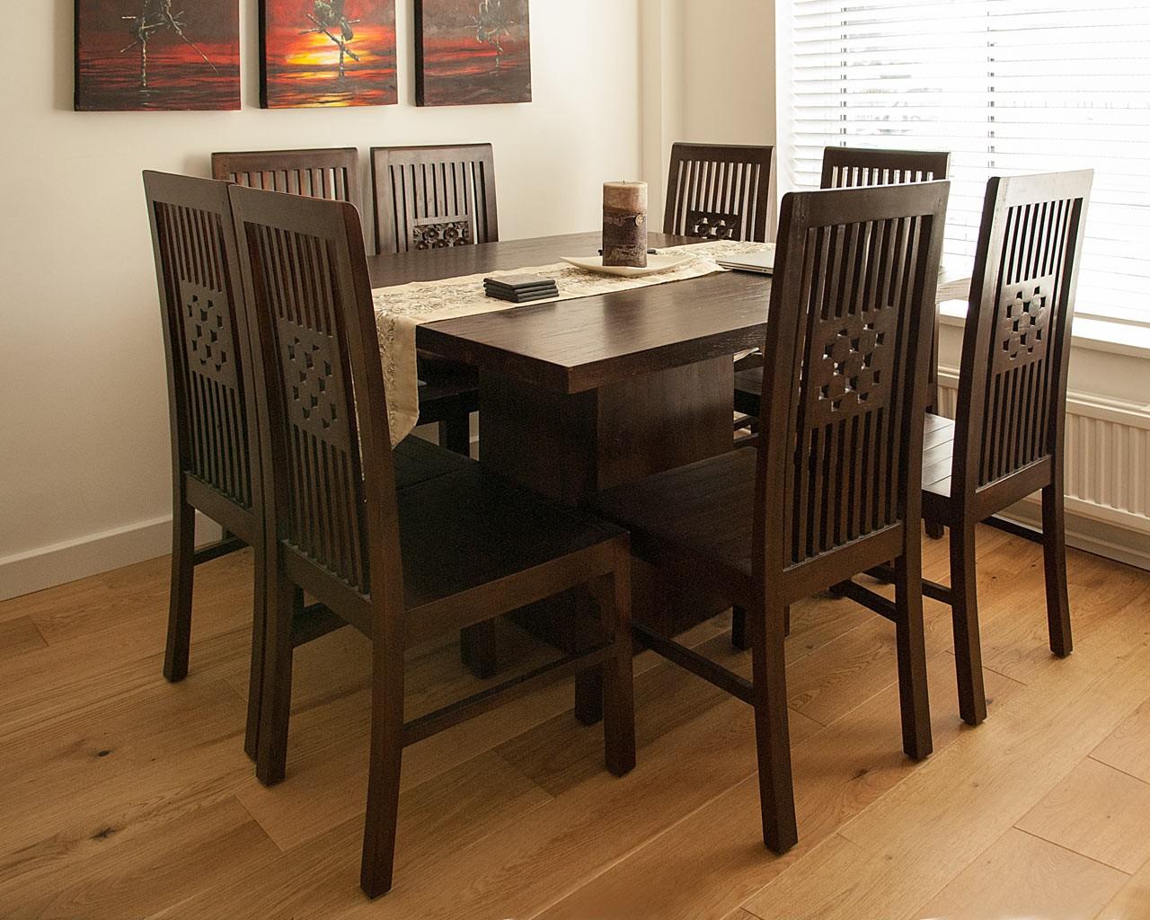 overstock teak dining room table