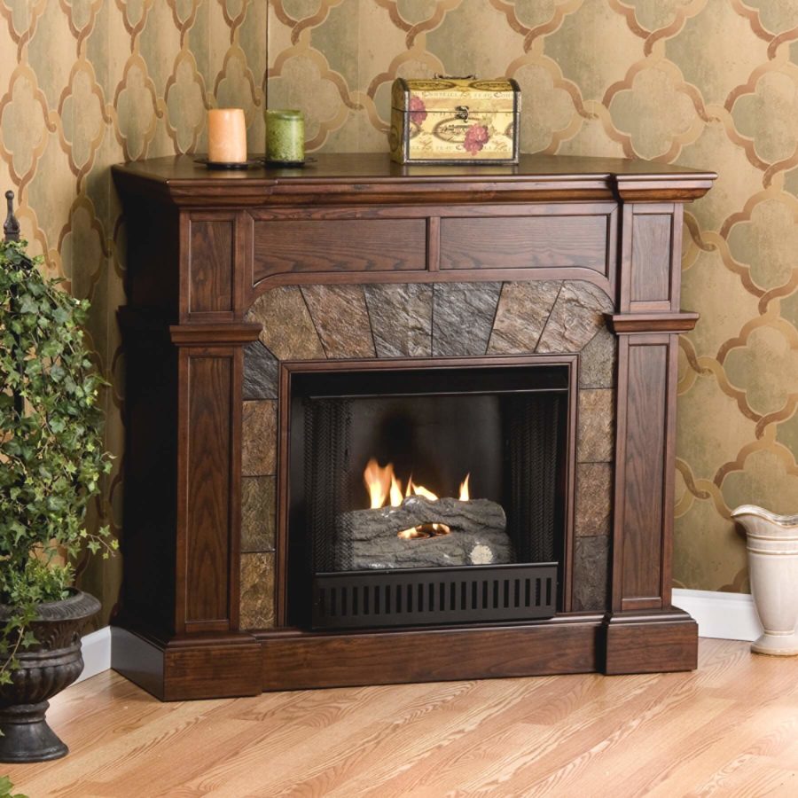 free standing ventless gas fireplace