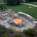 Flagstone Fire Pit Fireplace