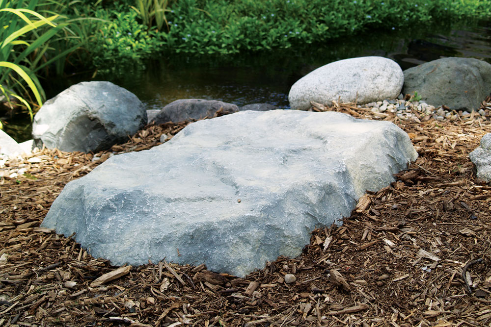 Flat stones landscaping ideas.