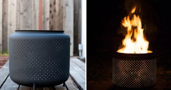 Rotting Drum Fireplace Design idea