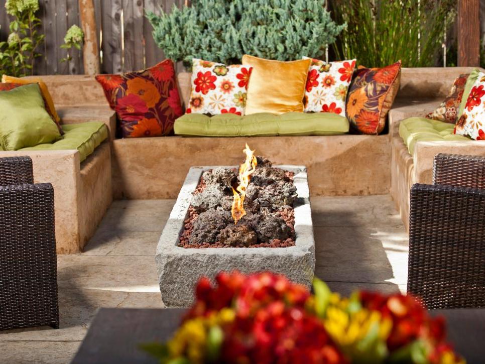 Simple Outdoor Fireplace Idea