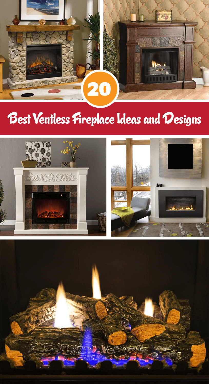 best ventless fireplace ideas and designs