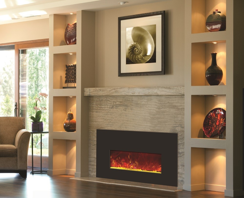 electric built in fireplace