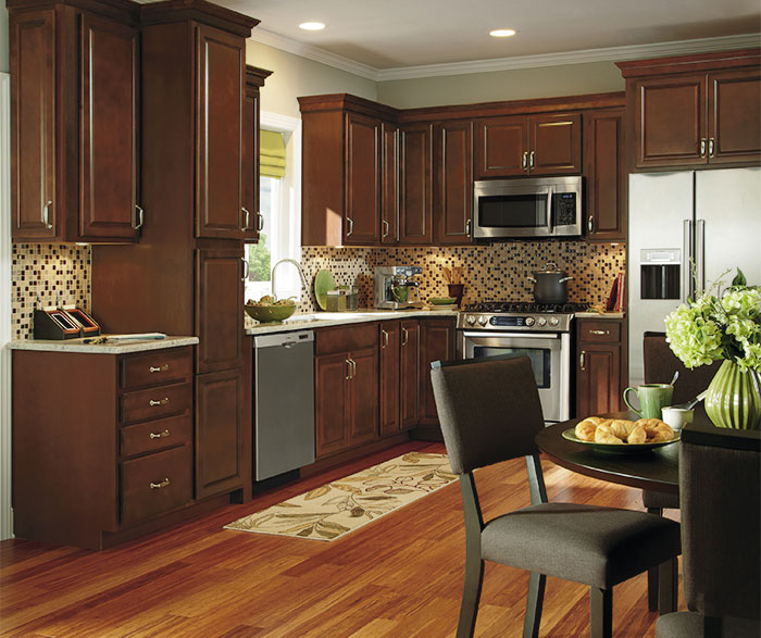 Birch wood kitchen cabinets