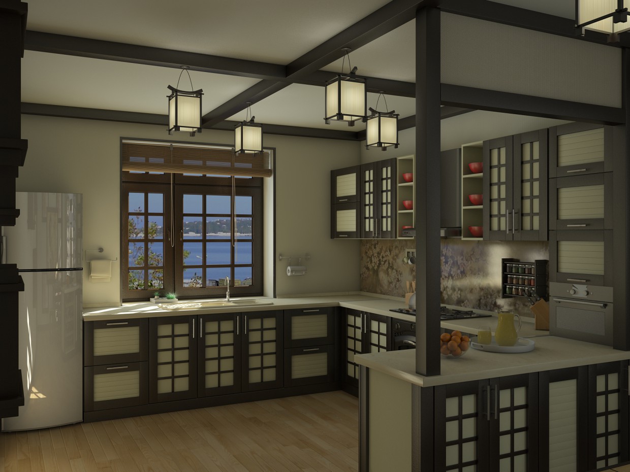 Japanese Style Kitchen Cabinet