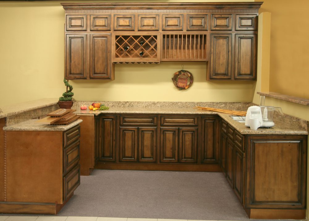Pecan Kitchen Cabinet