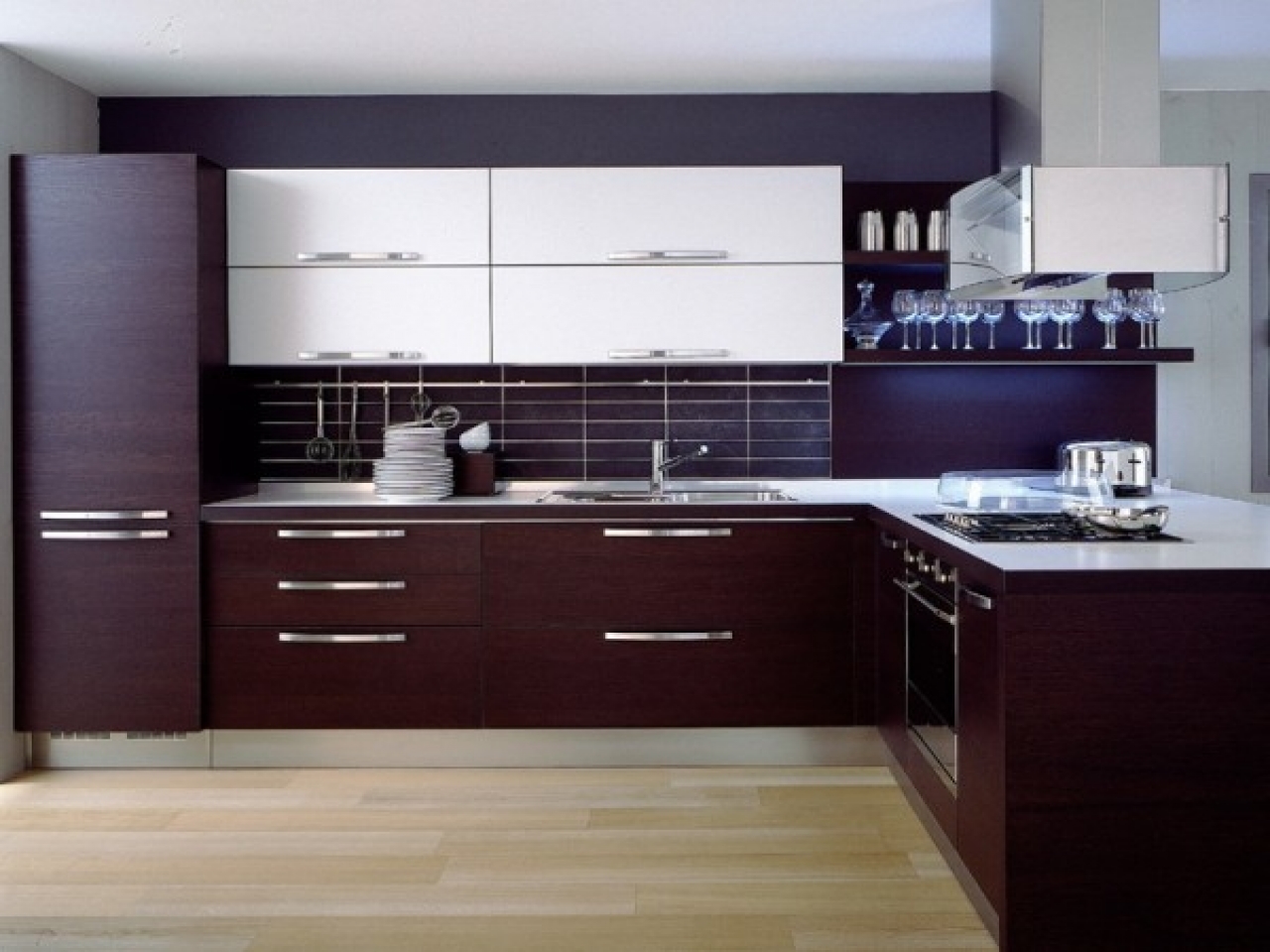 frameless kitchen cabinet