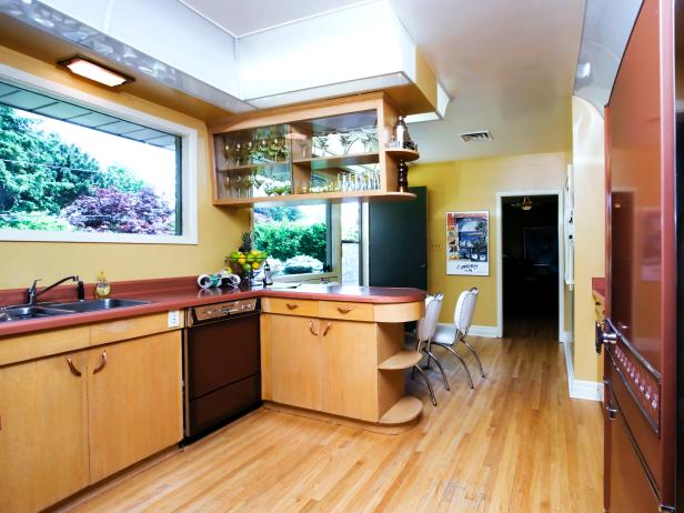 mid century modern kitchen cabinets