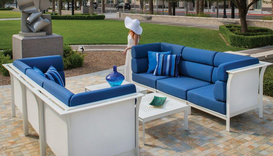 Blue Outdoor Sofa