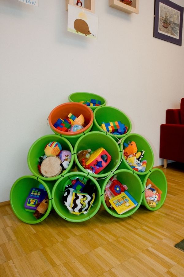 wooden toy table with storage