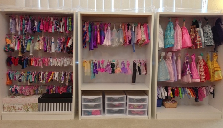 Doll wardrobe toy storage