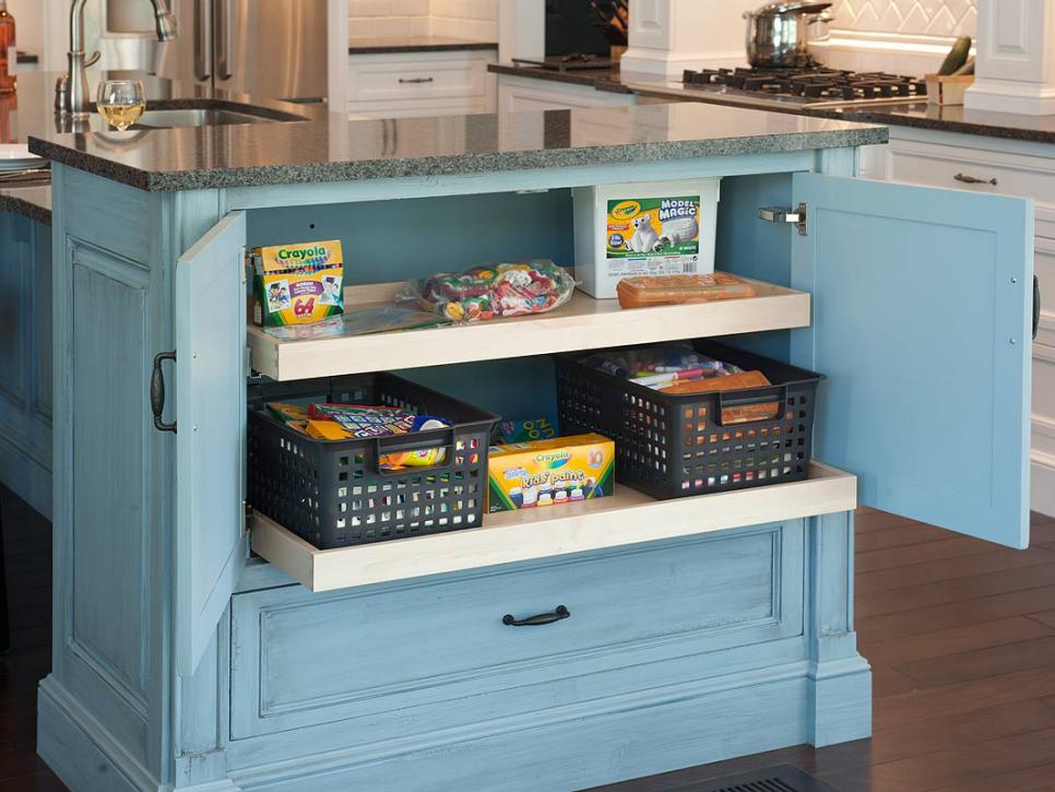 Toy storage ideas with cabinets and baskets