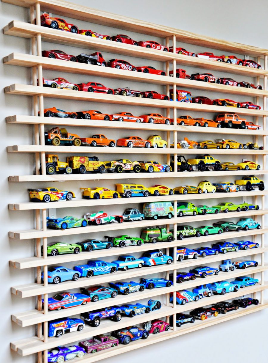 Wall garage toy storage ideas