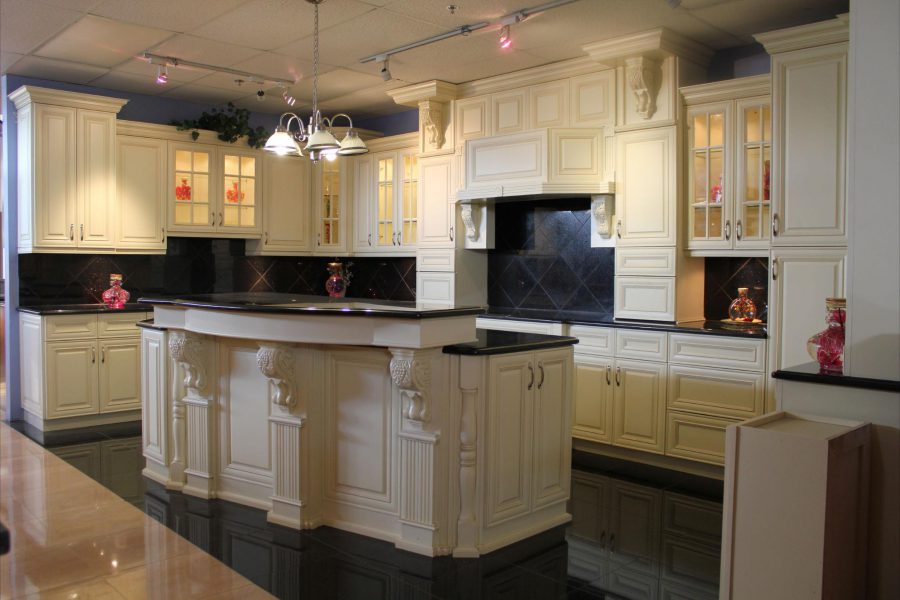 Kitchen Cabinet Refacing With Chandelier