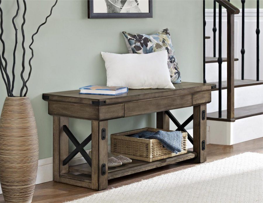 Rustic-Entryway-Benches-Decorating