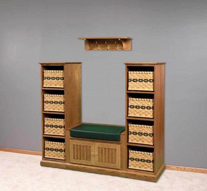 Solid-Wood-Storage-Bench-Set-For-Entryway-Decoration