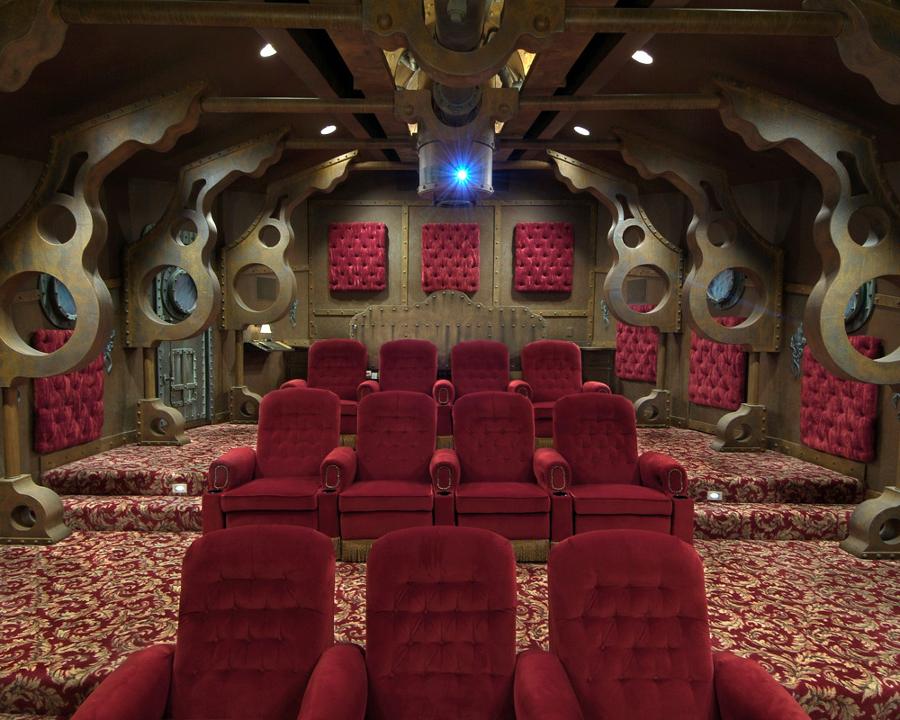 Submarine Theater Room Design Idea