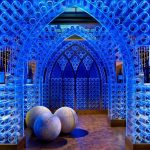 Wine Cellar Design With Blue Lighting