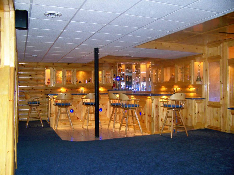 Solid Wood Man Cave Ideas