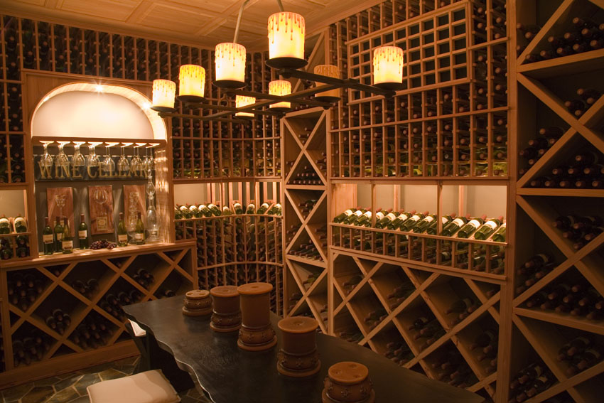 Wine Cellar With Built In Home Bar