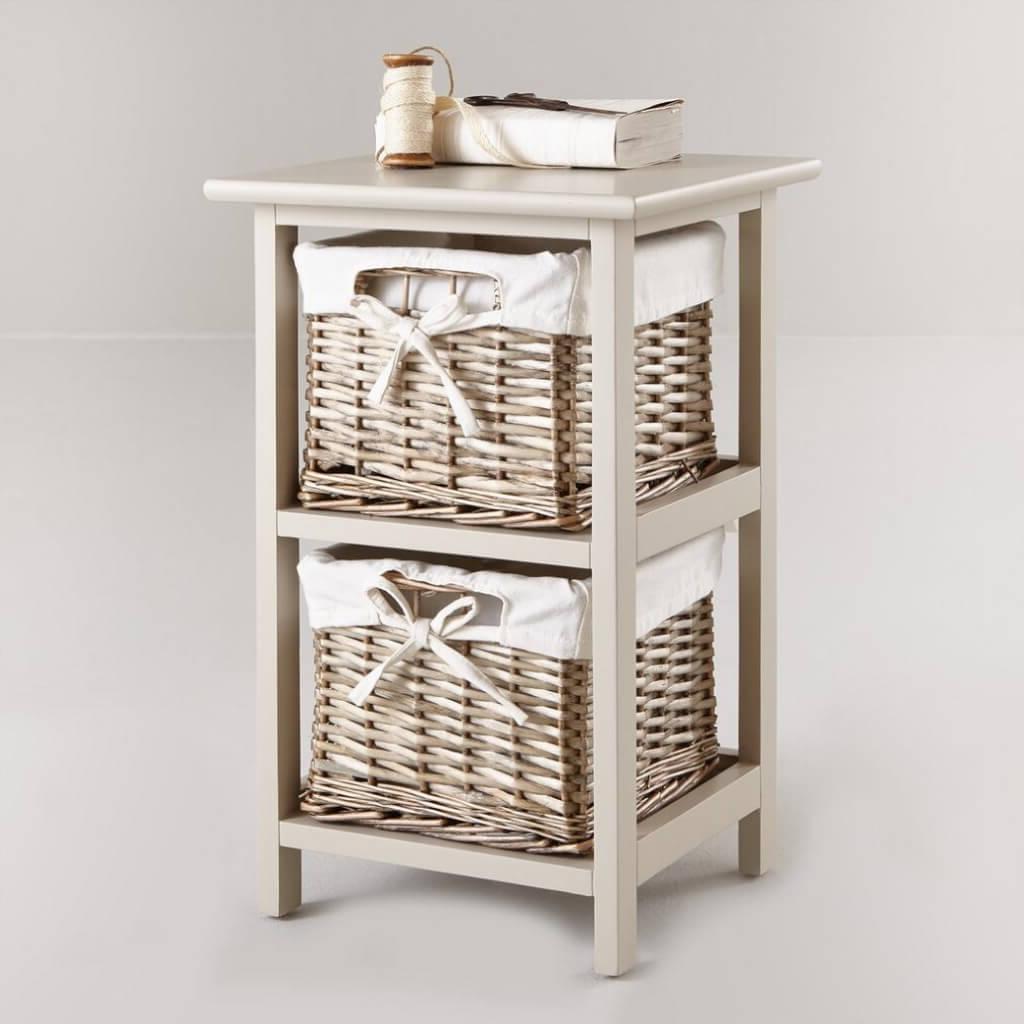 2 Drawer Split Willow Storage Unit