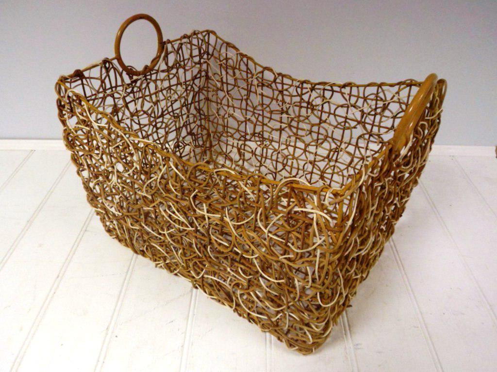 Antique large wicker baskets