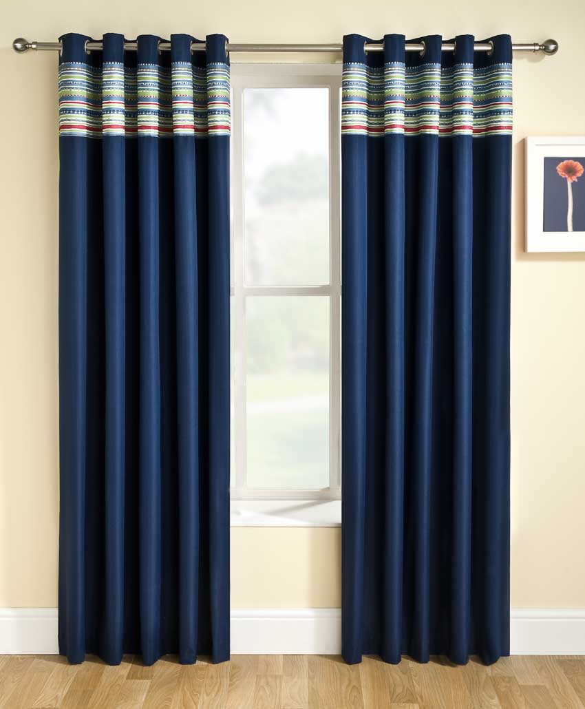 Blue Curtains Bedroom.