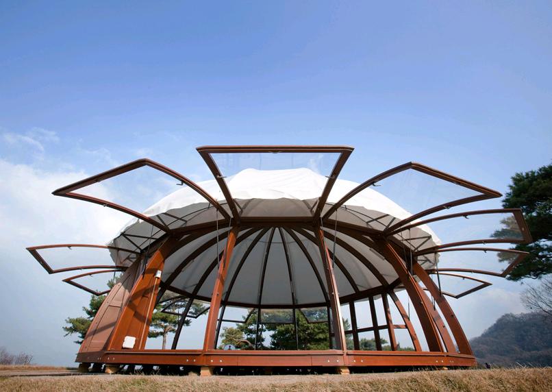 Evergreen Wooden Gazebo With Doors and mosquito nets