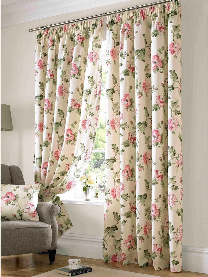 Floral Bedroom Curtains.