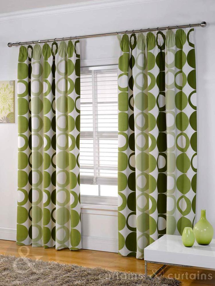 Green Bedroom Curtains.