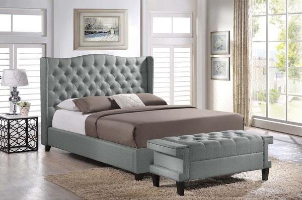 King Size Grey Modern Bedroom Set