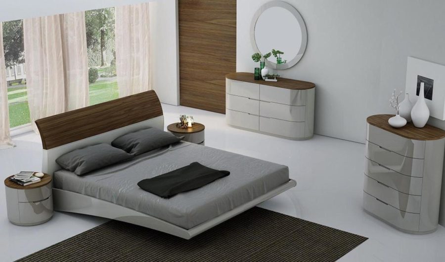 Modern Grey Bedroom Furniture Set