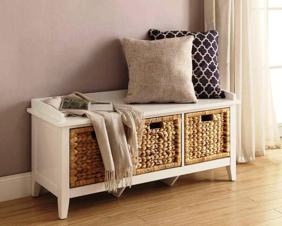 Night Stands With Wicker Baskets