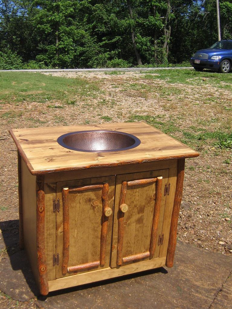 Rustic Outdoor Sink Cabinet