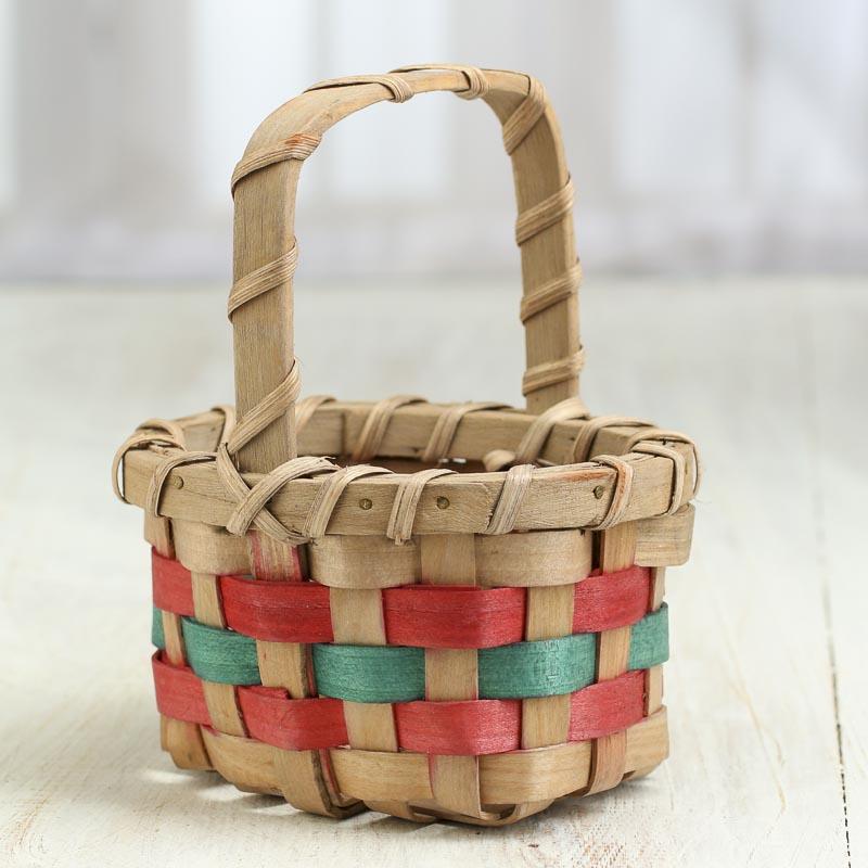 Small Christmas Wicker Basket