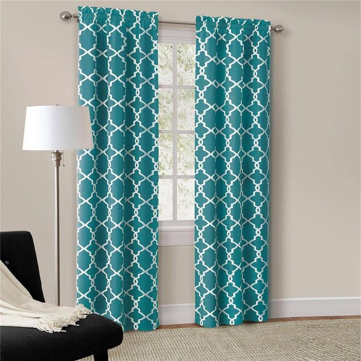 Teal Blue Curtains Bedrooms.