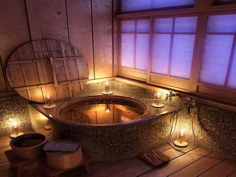 Traditional Wooden Japanese Soaking Tub