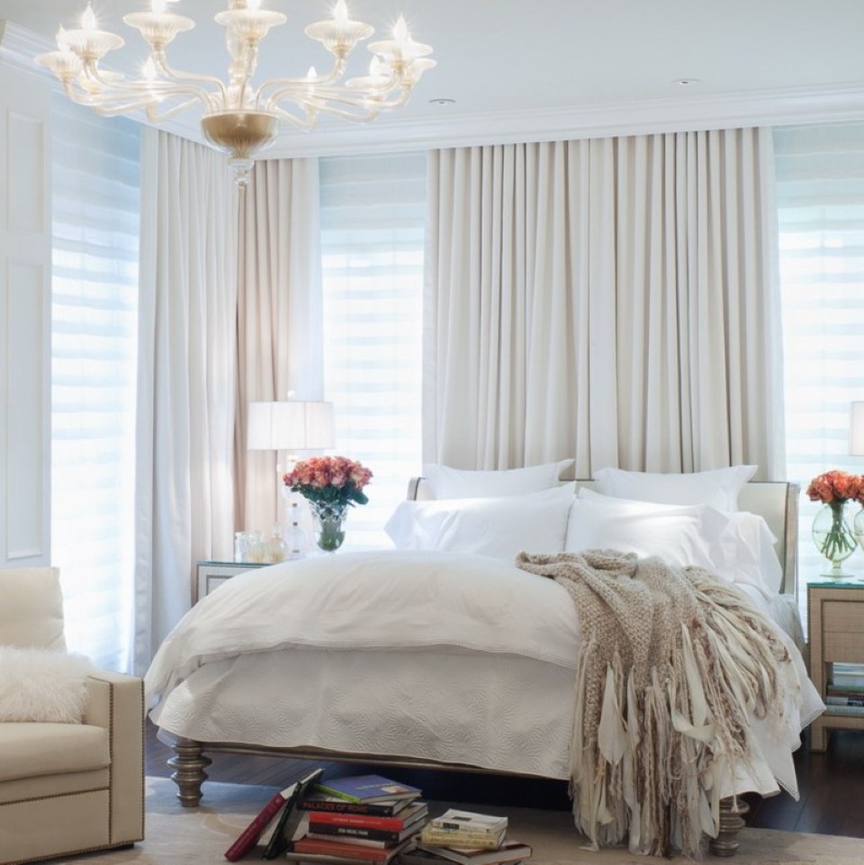 White Bedroom Curtains.