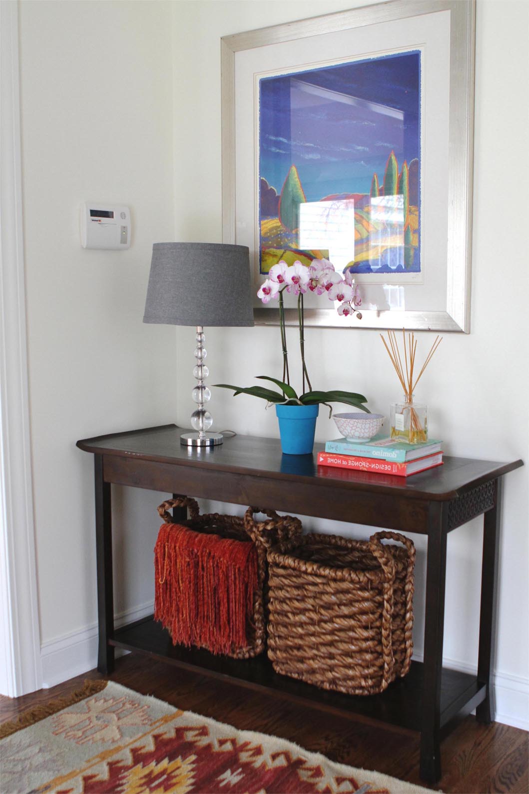 entryway wicker basket decor ideas