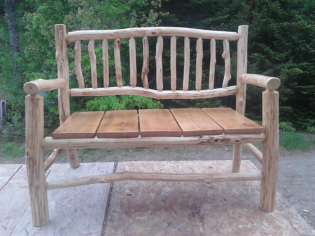 rustic timber outdoor furniture