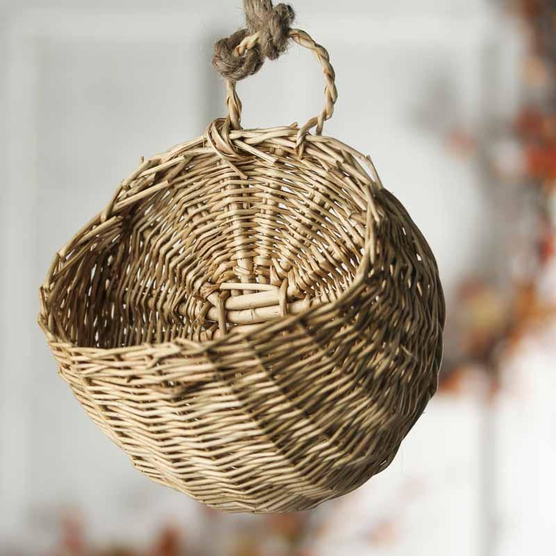 small wall wicker basket