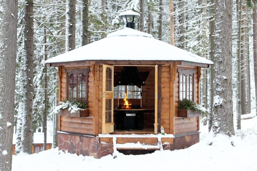 well-insulated arbor for winter