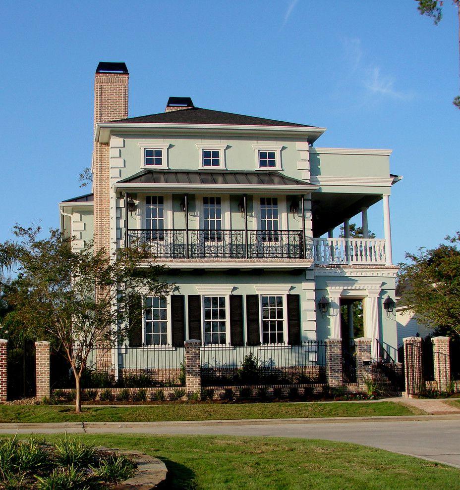 Beautiful country house with a brick fence