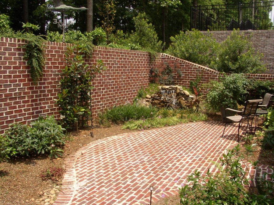 Clinker brick fence