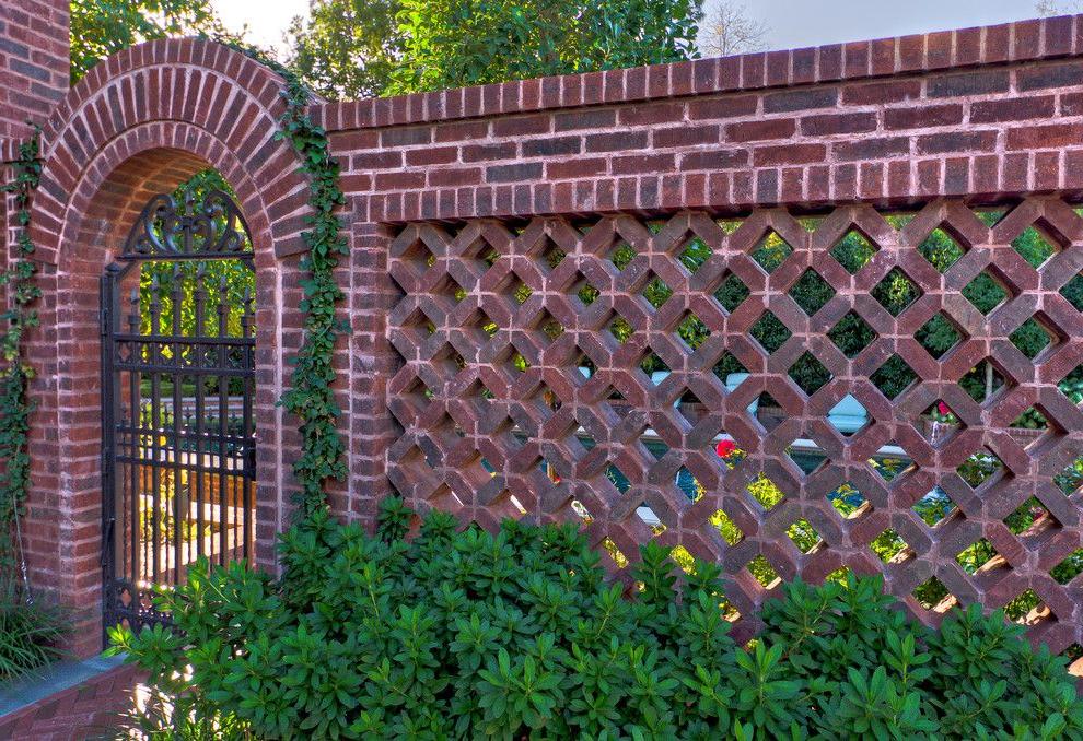 decorative brick fence