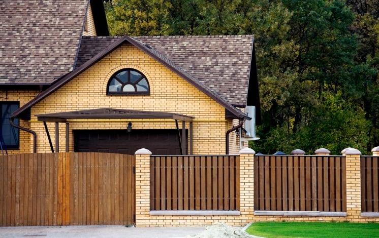 practical and beautiful brick fence