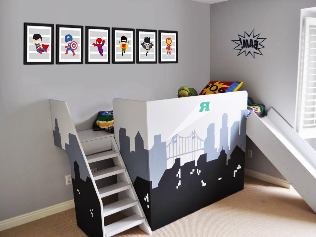 super heroes baby bedroom decoration