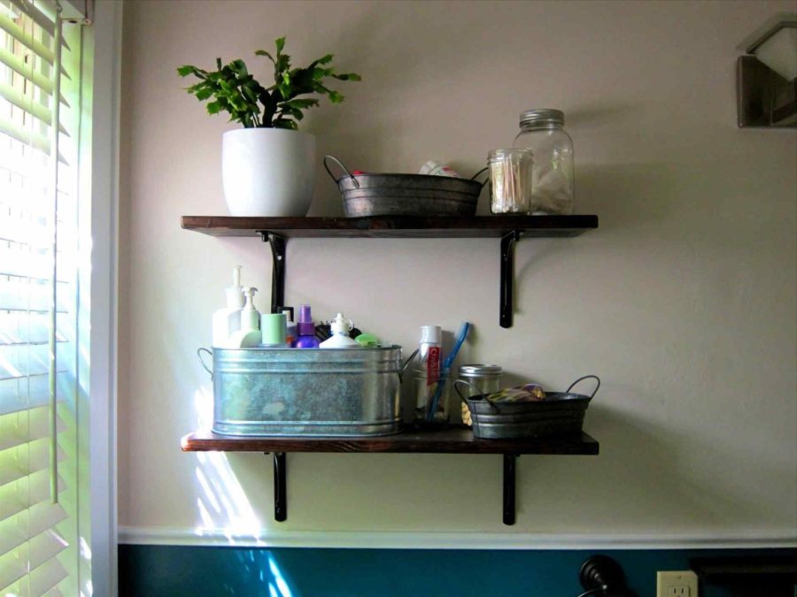 captivating rustic shelf decorating ideas