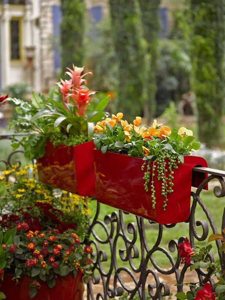 small hanging planters for terrace